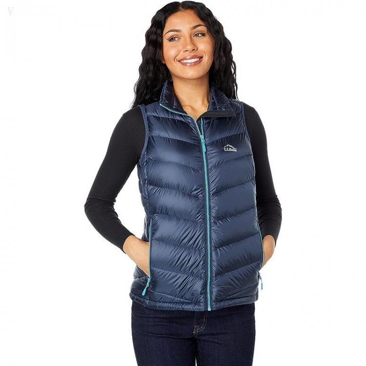 L.L.Bean Ultralight 850 Down Vest Carbon Navy ID-GO85GeNx - Click Image to Close