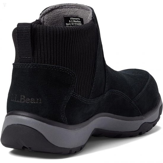 L.L.Bean Snow Sneaker 5 Ankle Boot Water Resistant Insulated Pull-On Black/Graphite ID-Cud3zzTS