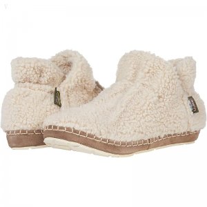 L.L.Bean Cozy Slipper Bootie Pile Fleece Natural ID-o2ONdTNf