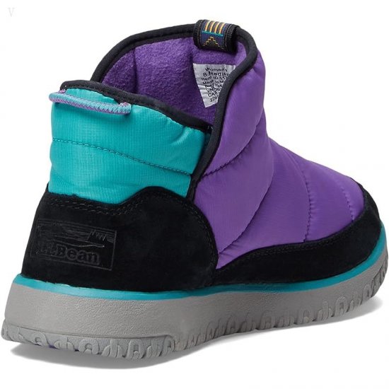 L.L.Bean Mountain Classic Quilted Bootie Black/Bright Purple ID-apOgzsys