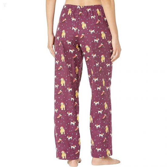 L.L.Bean Cozy Pajama Set Print Bramble Berry Dog ID-FlyBTaYq