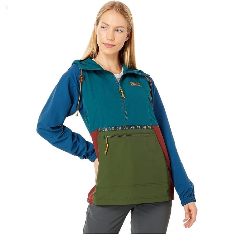 L.L.Bean Mountain Classic Anorak Multicolor Spruce/Tuscan Olive ID-60TvUdGX - Click Image to Close