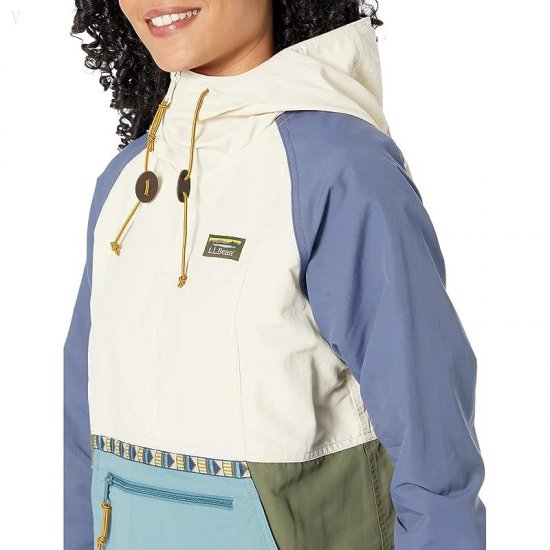 L.L.Bean Mountain Classic Anorak Multicolor Natural/Mineral Blue ID-Mg2FOzz8