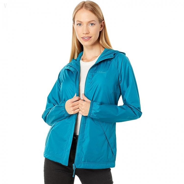 L.L.Bean Waterproof Windbreaker Jacket True Teal ID-0ym8xpgg - Click Image to Close