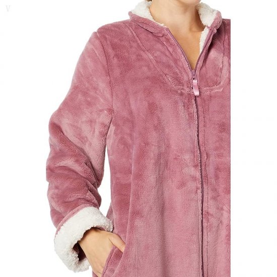 L.L.Bean Wicked Plush Full Zip Robe Washed Orchid ID-B7W6KdaG