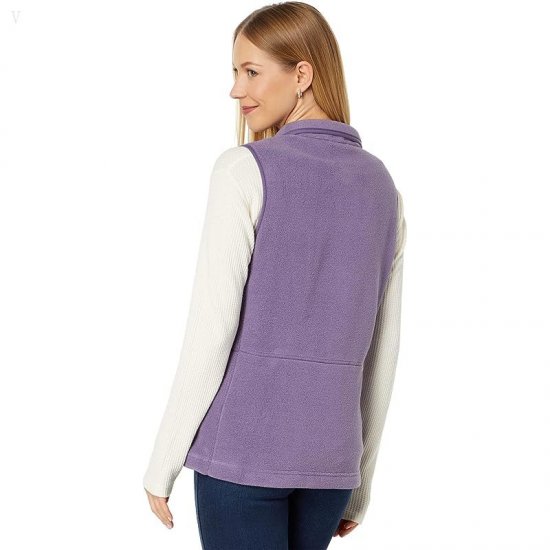 L.L.Bean Mountain Classic Fleece Vest Muted Purple ID-qPKat97D