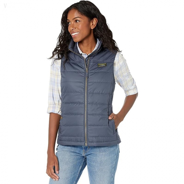 L.L.Bean Petite Mountain Classic Puffer Vest Gunmetal Gray ID-6mNIwfNz - Click Image to Close