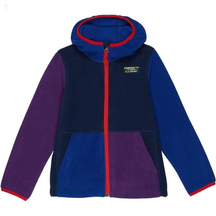 L.L.Bean Mountain Classic Fleece Color-Block (Big Kids) Nautical Navy ID-EvG9kQrt - Click Image to Close