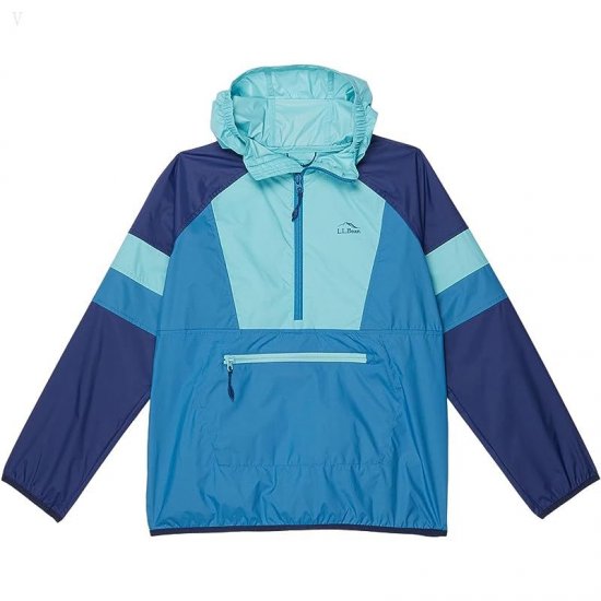 L.L.Bean Wind and Rain Anorak (Big Kids) Marine Blue/Sea Blue ID-7ZWbDdsQ