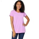 L.L.Bean Beyond Soft Crew Neck Tee Short Sleeve Lilac ID-0mntsRxl