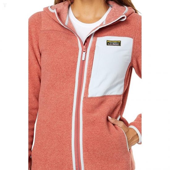 L.L.Bean Mountain Classic Fleece Hoodie Sienna Brick ID-RLE7B8Hj