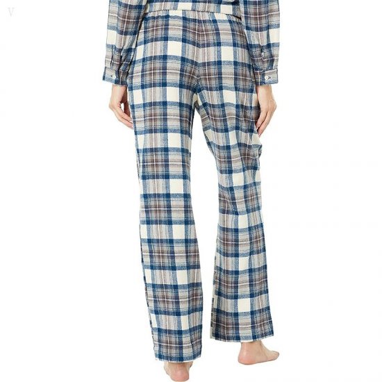 L.L.Bean Scotch Plaid Flannel Pajamas Plaid Indigo Tartan ID-xM4vFLJH