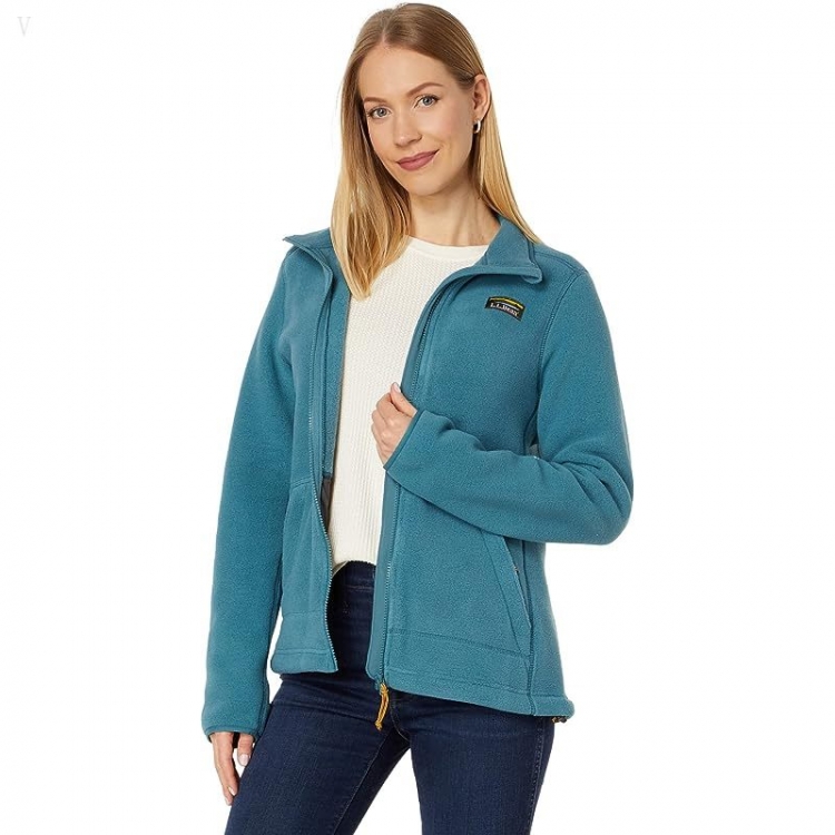 L.L.Bean Mountain Classic Fleece Jacket Storm Teal ID-6FiXYWga - Click Image to Close