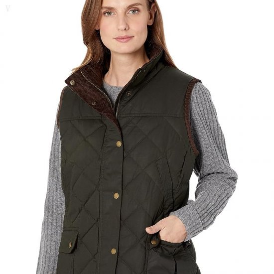 L.L.Bean Upcountry Waxed Cotton Down Vest Loden ID-IDQgreX3