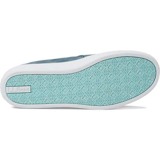 L.L.Bean Eco Bay Leather Slip-On Slate/Cool Sea Blue ID-LD4fcnbT