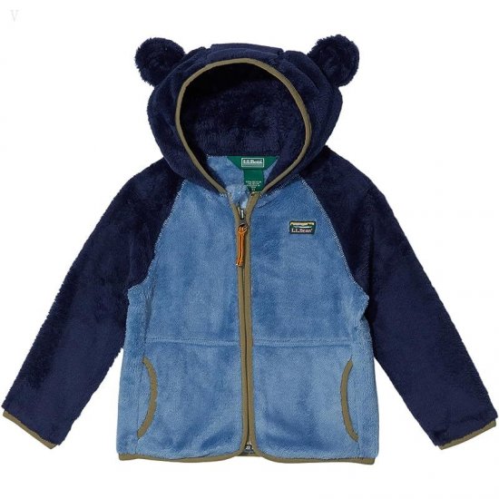 L.L.Bean Hi-Pile Fleece Color-Block Jacket (Toddler) Bright Navy/Soft Blue ID-mQP30MXo