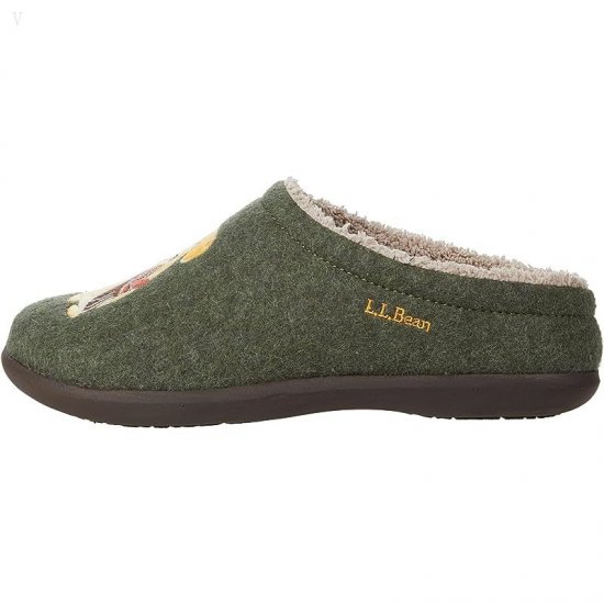 L.L.Bean Daybreak Scuffs Motif Green Puppies ID-gz83LDIC