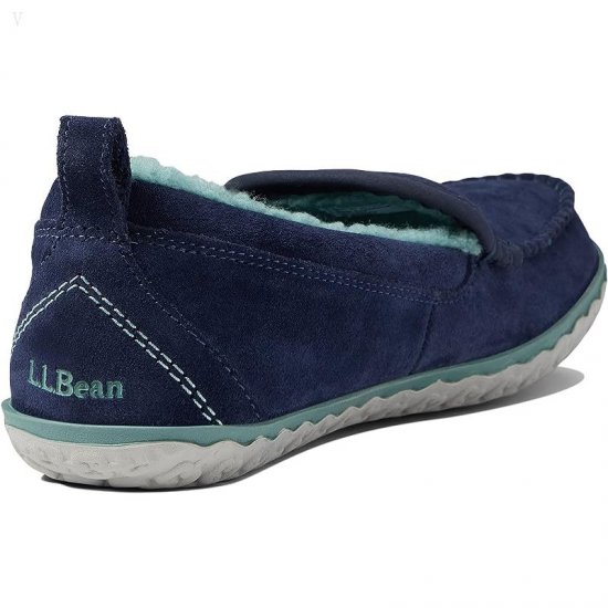 L.L.Bean Mountain Slipper Moccasin Classic Navy/Sea Pine ID-74g7BogV