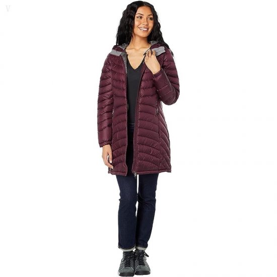 L.L.Bean Ultralight 850 Down Hooded Coat Dark Plum ID-U9vB1L2n