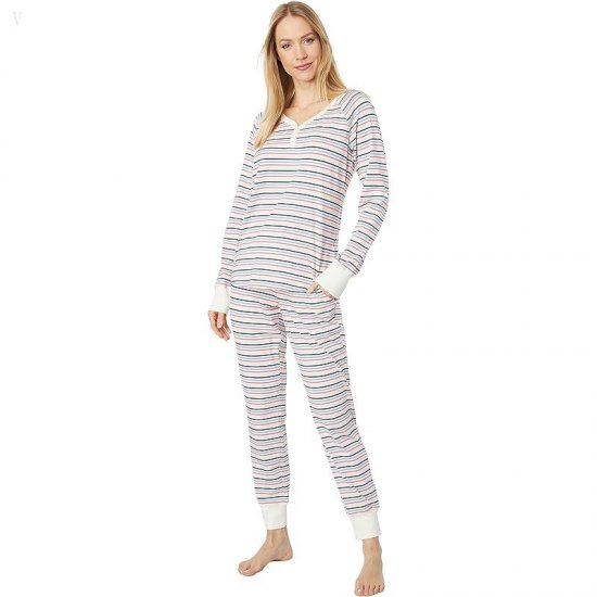 L.L.Bean Super Soft Shrink-Free Lounge Set Stripe Sailcloth Multi Stripe ID-MxyULH63