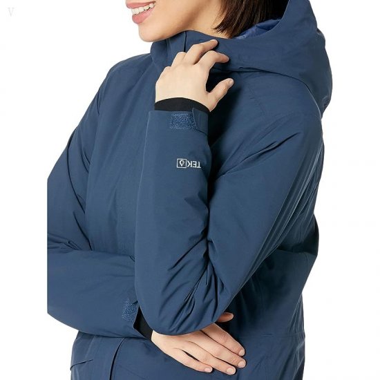 L.L.Bean Waterproof Primaloft Packaway 3/4 Coat Nautical Navy ID-jfFZb7Qg