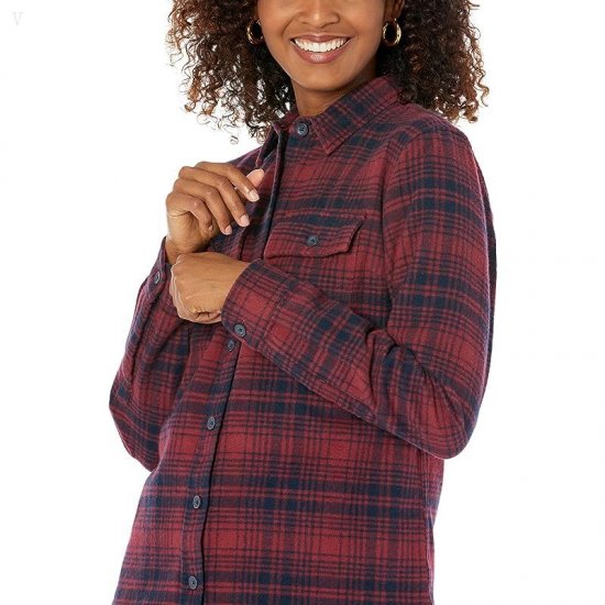 L.L.Bean New Chamois Shirt Pattern Red Wine Plaid ID-evx44p66