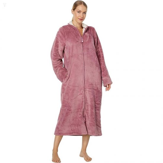 L.L.Bean Wicked Plush Full Zip Robe Washed Orchid ID-B7W6KdaG