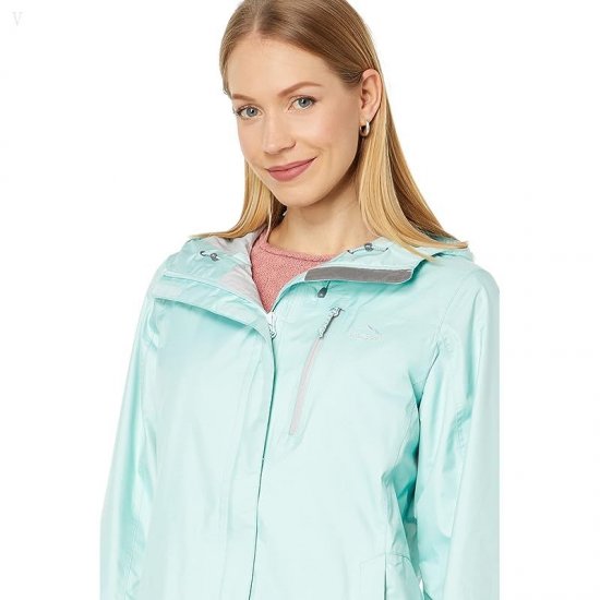 L.L.Bean Trail Model Rain Jacket Cool Sea Blue ID-75COubDK