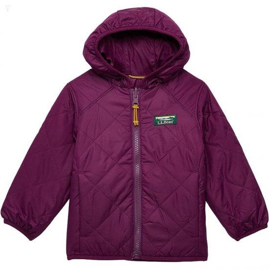 L.L.Bean Mountain Bound Reversible Hooded Jacket (Little Kids) Plum Grape/Magenta Haze ID-5hfdIem1