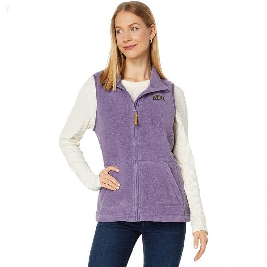 L.L.Bean Mountain Classic Fleece Vest Muted Purple ID-qPKat97D