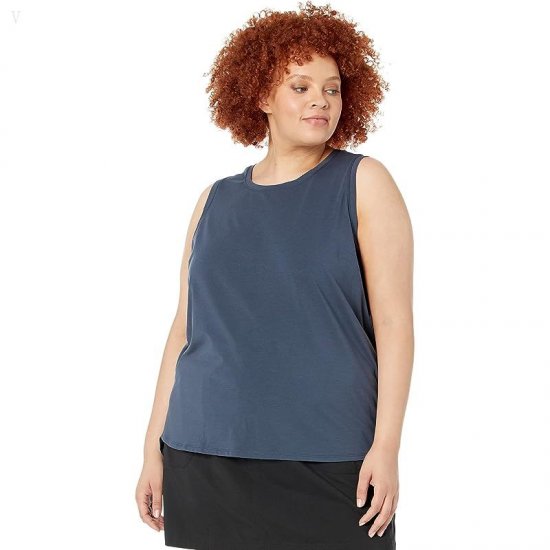 L.L.Bean Plus Size Beyond Soft Tank Carbon Navy ID-1zKyqP3r