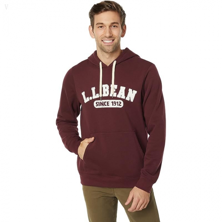 L.L.Bean 1912 Sweatshirt Hooded Logo Deep Wine ID-pgz2Cd4A - Click Image to Close