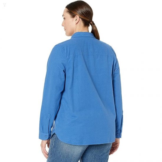 L.L.Bean New Chamois Shirt Peacock Blue ID-Hsy87XMw