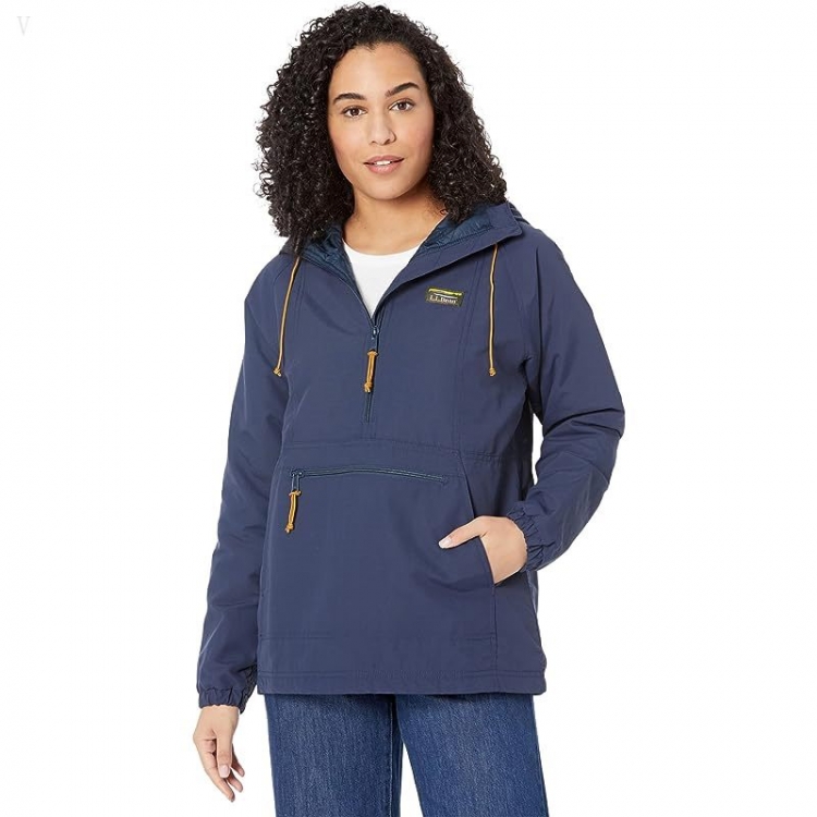 L.L.Bean Mountain Classic Insulated Anorak Nautical Navy ID-E3s9Pwiu - Click Image to Close