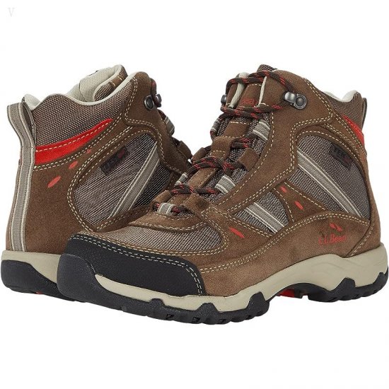 L.L.Bean Trail Model Hiker 4 Water Resistant Mid Dark Cement/Brown ID-z98vAuDY