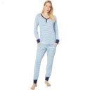 L.L.Bean Super Soft Shrink-Free Lounge Set Stripe Arctic Blue Stripe ID-Dc3SOMa7