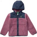 L.L.Bean Sherpa Fleece Hooded Jacket (Little Kids) Mauve Berry/Carbon Navy ID-dO9eiswT