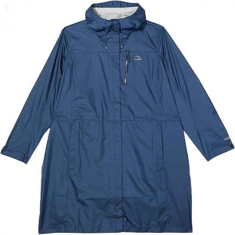 L.L.Bean Plus Size Trail Model Raincoat Nautical Navy ID-aQBQb2KC - Click Image to Close