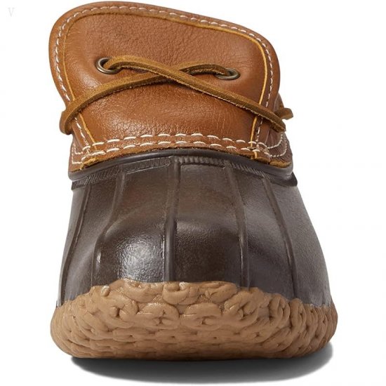 L.L.Bean Rubber Moc Sherpa Lined Primaloft Barley/Bean Boot Brown/Toasted Coconut ID-19lngn1J