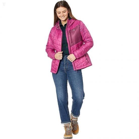 L.L.Bean Petite Primaloft Packaway Jacket Sugarplum/Bramble Berry ID-Li24Ncbk