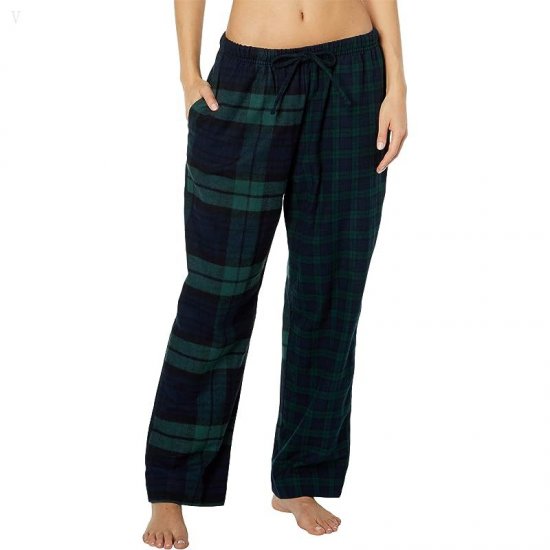 L.L.Bean Petite Scotch Plaid Flannel Pajamas Plaid Classic Black Watch Patchwork ID-e6hmZRpM