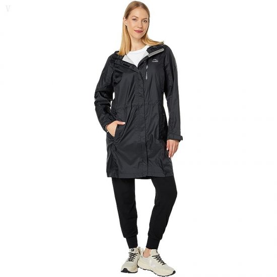 L.L.Bean Petite Trail Model Raincoat Black ID-74K5GBmL