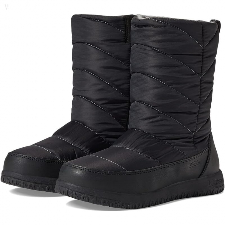 L.L.Bean Ultralight Boot Tall Quilt Side Zip Black/Graphite ID-Nbx3seb5 - Click Image to Close