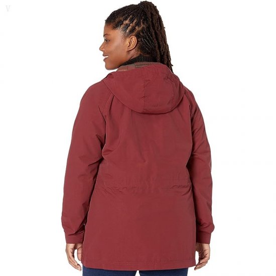 L.L.Bean Mountain Classic Water-Resistant Jacket Burgundy ID-bZSajce8