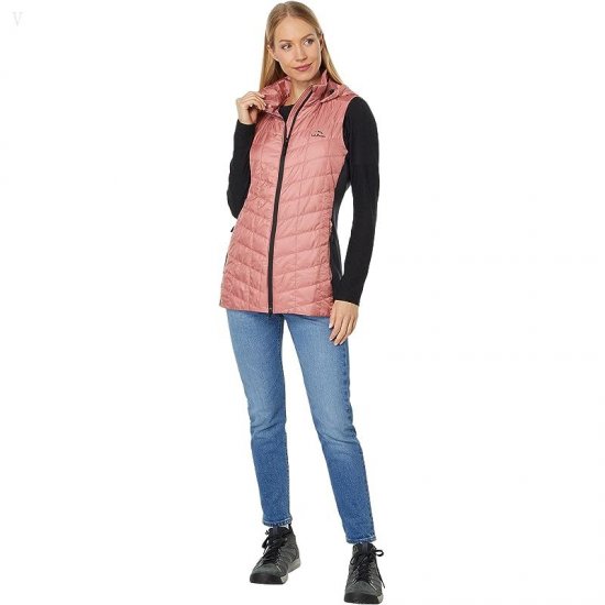 L.L.Bean Primaloft Packaway Long Vest Rose Wash ID-x8bWoNVz