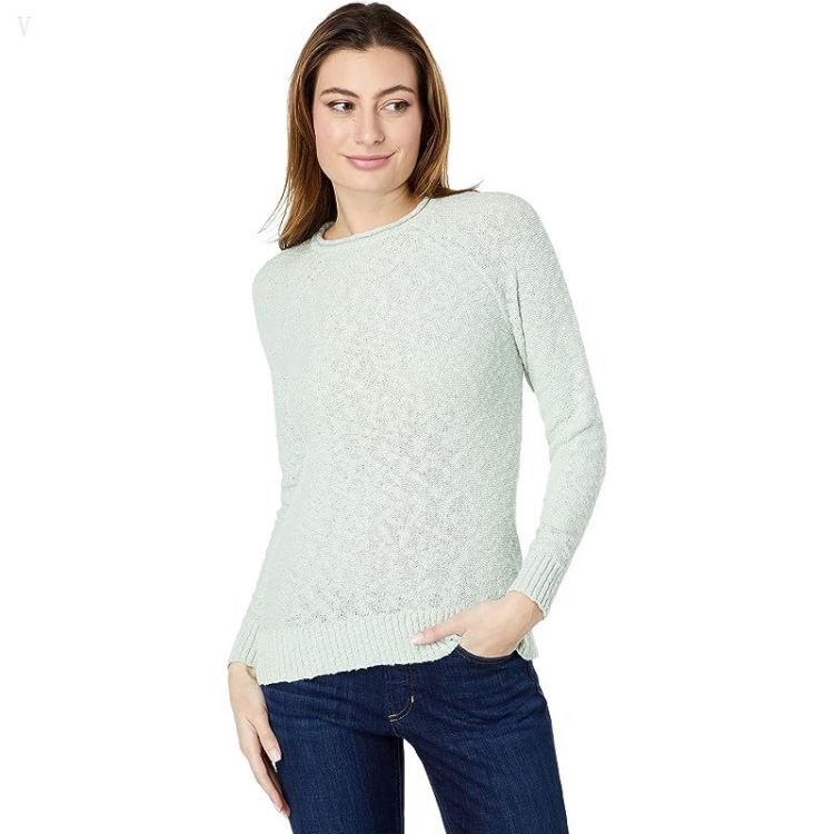 L.L.Bean Midweight Cotton Slub Rollneck Pullover Light Mint ID-mAGGk9F8 - Click Image to Close