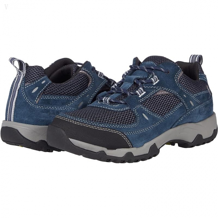 L.L.Bean Trail Model Hiker 4 Ventilated Low Storm Blue/Carbon Navy ID-QWMIasGB - Click Image to Close