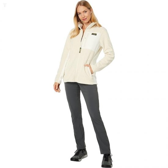 L.L.Bean Mountain Classic Windproof Fleece Jacket Natural/Bone ID-pteknCln