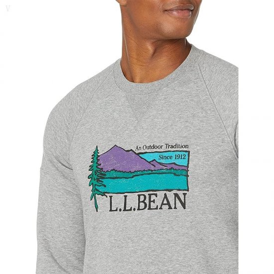 L.L.Bean Signature Heritage Sweatshirt Graphic Regular Gray Heather ID-PwTvS6lD