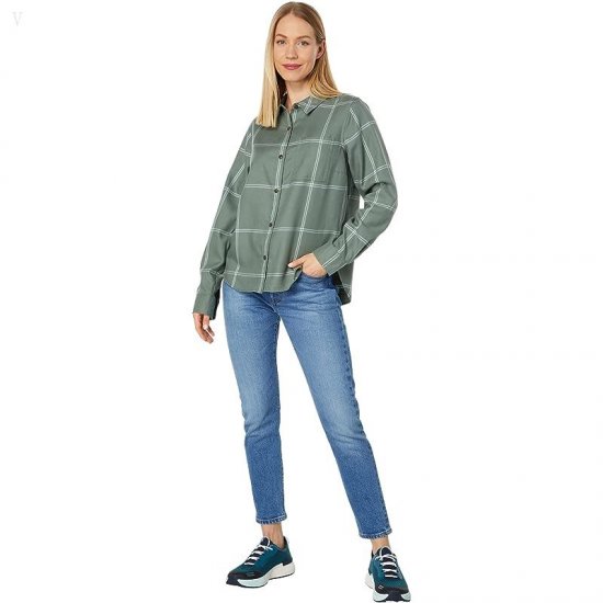 L.L.Bean Feather Soft Twill Shirt Long Sleeve Sea Green ID-s9r8VeVS